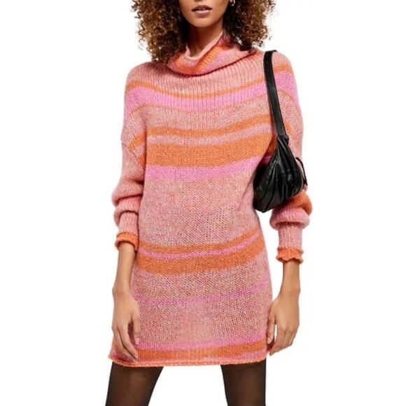 Free People Candy Stripe Tunic XS Sweater - Picture 1 of 6